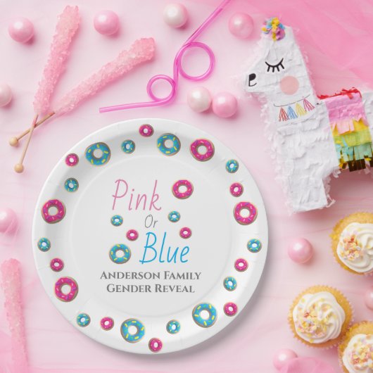 Donut Gender Reveal Pappteller (Party)