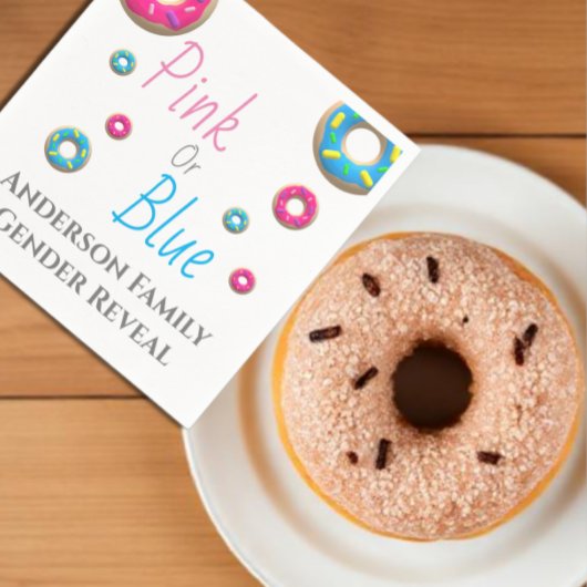 Donut Gender Reveal Serviette