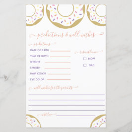 Donut gespalten mit Liebe Vorhersage und Wünsche