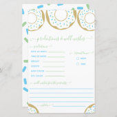 Donut gespalten mit Liebe Vorhersage und Wünsche (Vorne/Hinten)