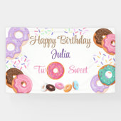 Donut Girl 2. Geburtstag Banner (Horizontal)