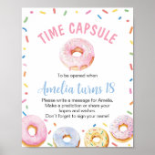 Donut Girl Birthday Time Kapsel Zeichen Poster (Vorne)