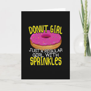 Donut GIrl - Doughnut Lover mit Sprinklen Karte