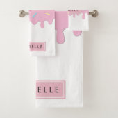 Donut Glaze, Icing, Zuckerguss, Sprinklen, Ihr Nam Badhandtuch Set (Insitu)