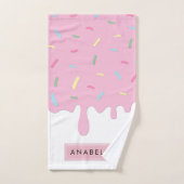 Donut Glaze, Icing, Zuckerguss, Sprinklen, Ihr Nam Badhandtuch Set (Handtuch)