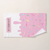 Donut Glaze, Icing, Zuckerguss, Sprinklen, Ihr Nam Badhandtuch Set (Handtuch)