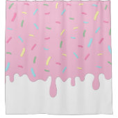 Donut Glaze, Icing, Zuckerguss, Sprinklen, Nachtis Duschvorhang (Vorderseite)