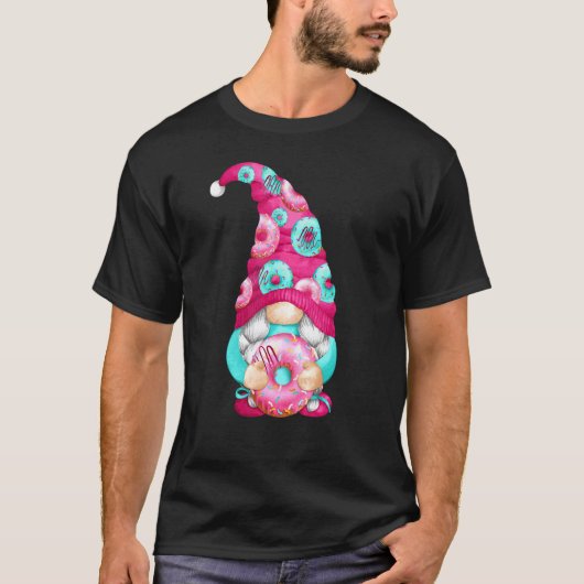 Donut-Gnom Mit Süßem Muster Für Gärtner Und Donut T-Shirt (Vorderseite)