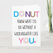 Donut Goddaughter Valentine's Day Karte (Vorderseite)