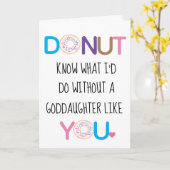 Donut Goddaughter Valentine's Day Karte (Gelbe Blume)