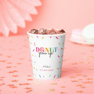Donut Groben Rainbow Sprinkles Geburtstag Niedlich Pappbecher