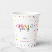 Donut Groben Rainbow Sprinkles Geburtstag Niedlich Pappbecher (Vorderseite)