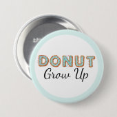 Donut Groove Blue Iced Baby Erstgeburt Button (Vorne & Hinten)