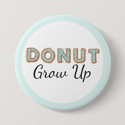 Donut Groove Blue Iced Baby Erstgeburt Button (Vorderseite)