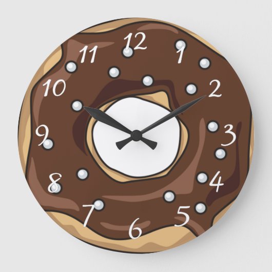 Donut Große Wanduhr (Vorderseite)
