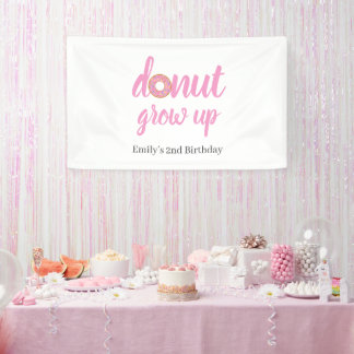 Donut Grow Up 2. Geburtstag Banner