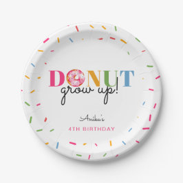 Donut Grow Up Birthday Niedliche Sprinklen Party Pappteller