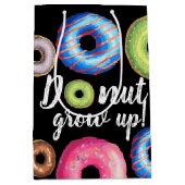 Donut Grow Up Birthday Party Doughnut Mittlere Geschenktüte (Vorderseite)