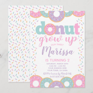 Donut Grow Up Einladung