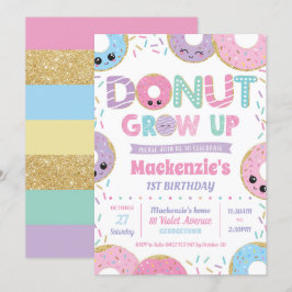 Donut Grow Up Kawaii GeburtstagsGirl Einladung