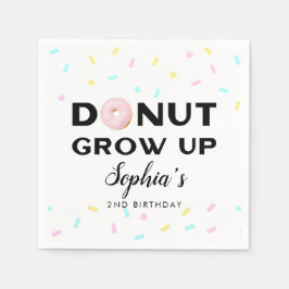 Donut Grow Up Sweet Birthday Party Serviette