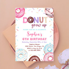 Donut Grow up Watercolor Donut Geburtstagseinladun Einladung