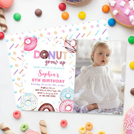 Donut Grow up Watercolor Donut Geburtstagseinladun Einladung