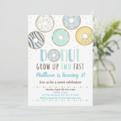 Donut Grow ZWO Fast Geburtstag Einladung (Stehend Vorderseite)