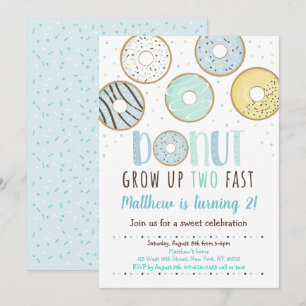 Donut Grow ZWO Fast Geburtstag Einladung