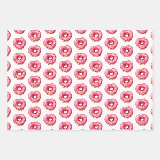 Donut Hearts of Liebe Geschenkpapier Set (Vorderseite 2)