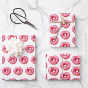 Donut Hearts of Liebe Geschenkpapier Set