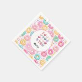 Donut I Liebe für den Valentinstag Serviette (Ecke)
