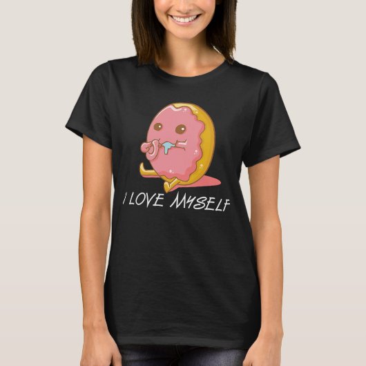 Donut I Liebe Selbstbewusster Doughnut T-Shirt (Vorderseite)