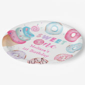 Donut Ice Cream Sweet One Party Paper Teller (Schrägansicht)