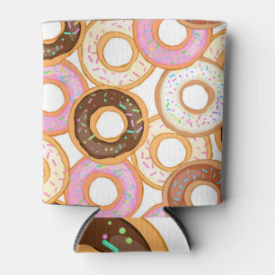 Donut Icing: Realistisches nahtloses Design Dosenkühler