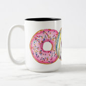 Donut Influencer Tasse Wasserfarben Illustration (Links)