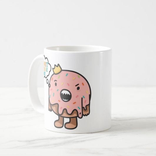 Donut Judge Me Monogram Pun Kaffeetasse (Vorderseite Links)