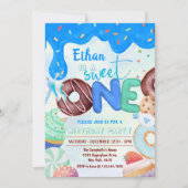 Donut Junge Sweet One Einladung (Vorderseite)