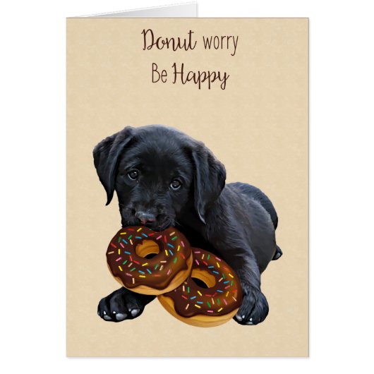 Donut-Karte des Black Lab - Dog-Donut-Karte (Vorne)