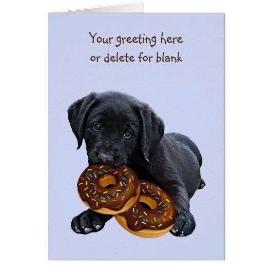 Donut-Karte des Black Lab - Dog-Donut-Karte (Vorne)