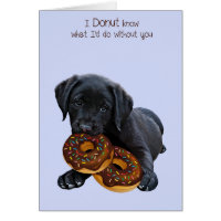 Donut-Karte des Black Lab - Dog-Donut-Karte