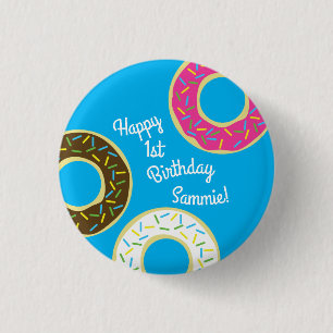 Donut Kids Geburtstagsparty Niedlich Button