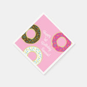 Donut Kids Geburtstagsparty Niedlich Serviette (Ecke)