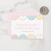 Donut Kids-Klassenzimmer Valentinstag Mitteilungskarte (Vorderseite/Rückseite Beispiel)