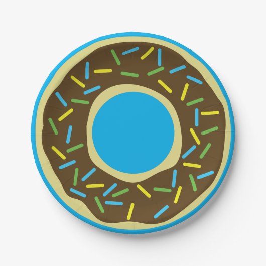Donut Kindergeburtstag Party Pappteller (Vorderseite)