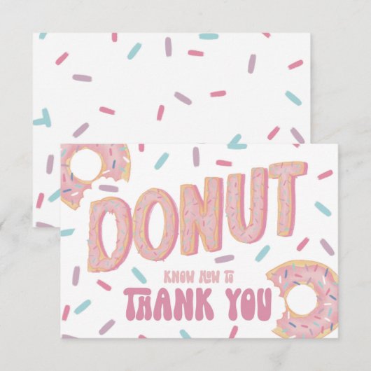 Donut Know How Dankeskarte (Vorne/Hinten)