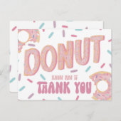 Donut Know How zum Dank Ihrer Karte (Vorne/Hinten)