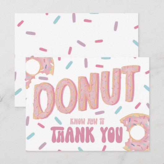 Donut Know How zum Dank Ihrer Karte (Vorne/Hinten)