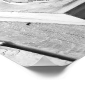 Donut Kuchen mit Eisglanz auf dem rustikalen Holzt Poster (Ecke)