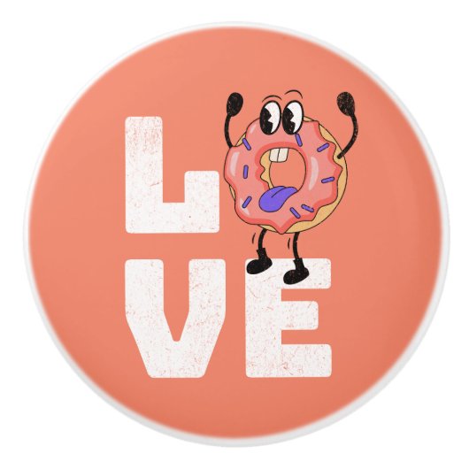 Donut Liebe Keramikknauf (Vorderseite)